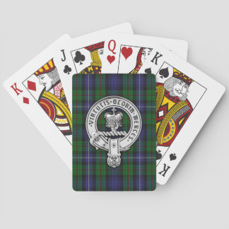 Clan Donnachaidh (Robertson) Crest /Hunting Tartan Pokerkaarten
