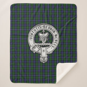Clan Donnachaidh (Robertson) Crest /Hunting Tartan Sherpa Deken