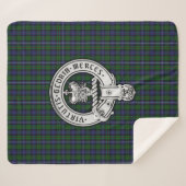 Clan Donnachaidh (Robertson) Crest /Hunting Tartan Sherpa Deken (Voorkant (horizontaal))