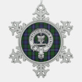 Clan Donnachaidh (Robertson) Crest /Hunting Tartan Tin Sneeuwvlok Ornament (Voorkant)