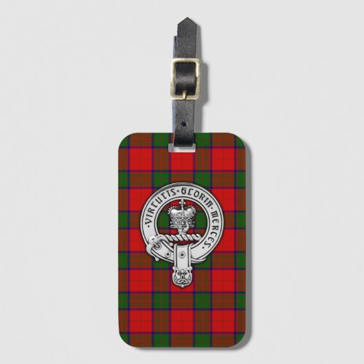 Clan Donnachaidh (Robertson) Crest & Tartan Bagagelabel (Voorkant (verticaal))