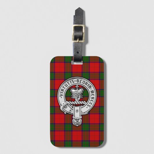 Clan Donnachaidh (Robertson) Crest & Tartan Bagagelabel (Voorkant (verticaal))