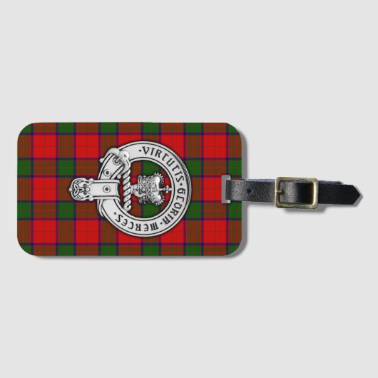 Clan Donnachaidh (Robertson) Crest & Tartan Bagagelabel (Voorkant (horizontaal))