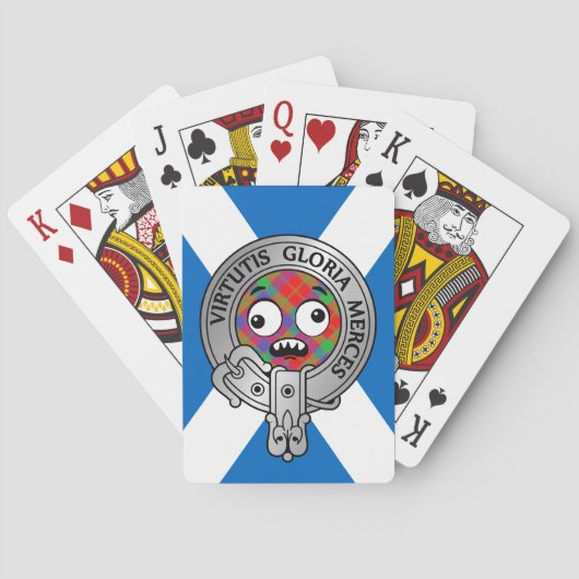 Clan Donnachaidh | Robertson Crest & Tartan Bicycl Pokerkaarten (Achterkant)
