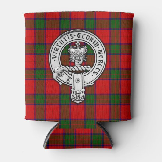 Clan Donnachaidh (Robertson) Crest & Tartan Blikjeskoeler (Voorkant)
