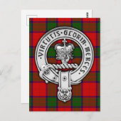 Clan Donnachaidh (Robertson) Crest & Tartan Briefkaart (Voorkant / Achterkant)