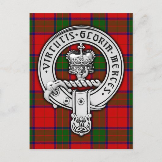 Clan Donnachaidh (Robertson) Crest & Tartan Briefkaart (Voorkant)