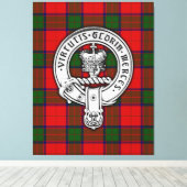 Clan Donnachaidh (Robertson) Crest & Tartan Canvas Afdruk (Insitu (Houten vloer))