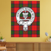 Clan Donnachaidh (Robertson) Crest & Tartan Canvas Afdruk (Insitu (Woonkamer))