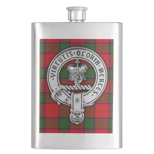 Clan Donnachaidh (Robertson) Crest & Tartan Flacon (Voorkant)