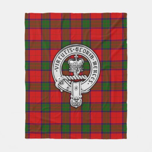 Clan Donnachaidh (Robertson) Crest & Tartan Fleece Deken (Voorkant)