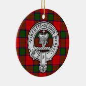 Clan Donnachaidh (Robertson) Crest & Tartan Keramisch Ornament (Rechts)