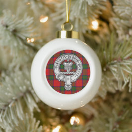 Clan Donnachaidh (Robertson) Crest & Tartan Keramische Bal Ornament