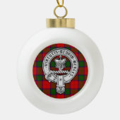 Clan Donnachaidh (Robertson) Crest & Tartan Keramische Bal Ornament (Voorkant)