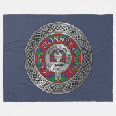 Clan Donnachaidh | Robertson Crest & Tartan Knot Fleece Deken (Voorkant (Horizontaal))