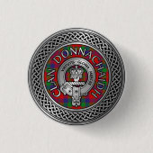 Clan Donnachaidh | Robertson Crest & Tartan Knot Ronde Button 3,2 Cm (Voorkant)