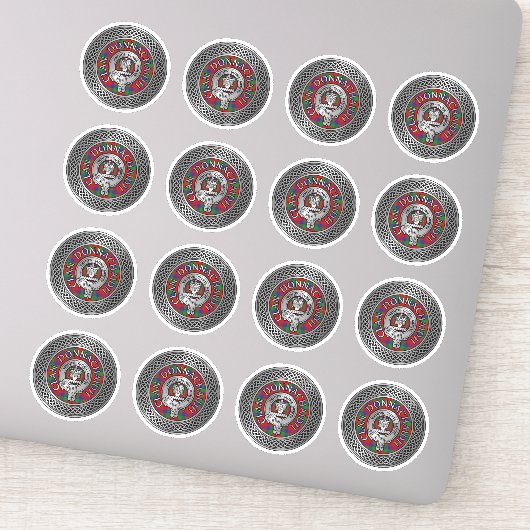 Clan Donnachaidh | Robertson Crest & Tartan Knot Sticker (Detail)