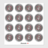 Clan Donnachaidh | Robertson Crest & Tartan Knot Sticker (Vel)