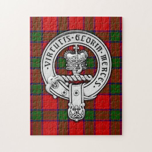 Clan Donnachaidh (Robertson) Crest & Tartan Legpuzzel (Verticaal)