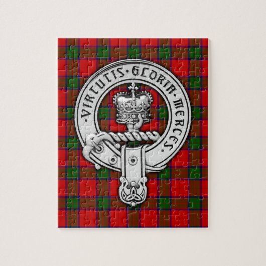 Clan Donnachaidh (Robertson) Crest & Tartan Legpuzzel (Verticaal)