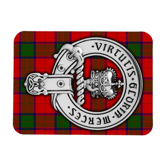 Clan Donnachaidh (Robertson) Crest & Tartan Magneet (Horizontaal)