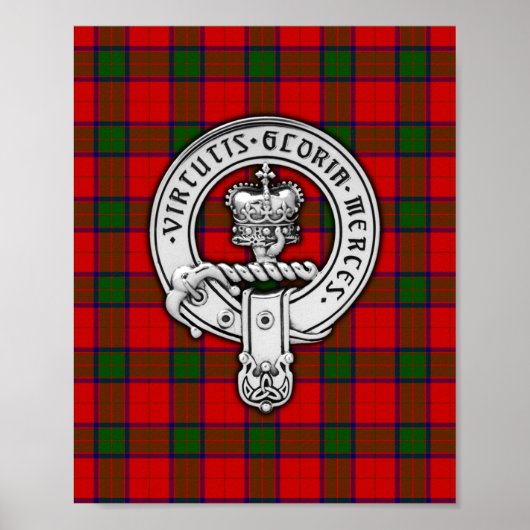 Clan Donnachaidh (Robertson) Crest & Tartan Poster (Voorkant)