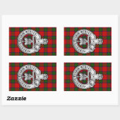 Clan Donnachaidh (Robertson) Crest & Tartan Rechthoekige Sticker (Vel)