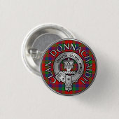Clan Donnachaidh | Robertson Crest & Tartan Ronde Button 3,2 Cm (Voorkant /achterkant)