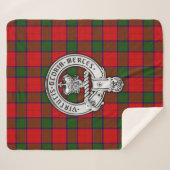 Clan Donnachaidh (Robertson) Crest & Tartan Sherpa Deken (Voorkant (horizontaal))