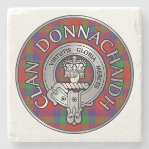 Clan Donnachaidh   Robertson Crest & Tartan Stenen Onderzetter