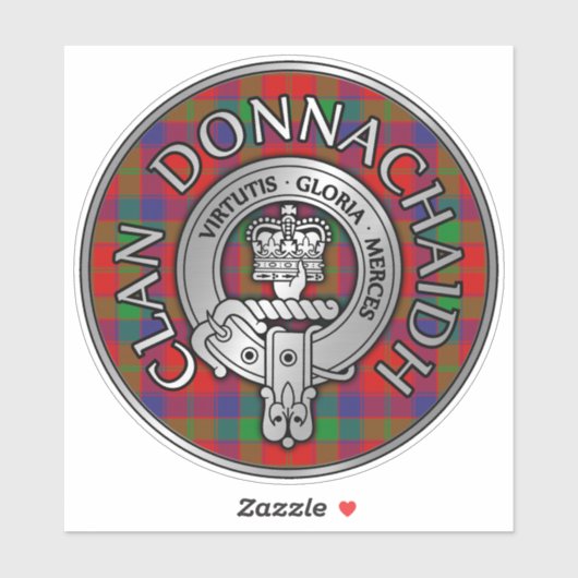 Clan Donnachaidh | Robertson Crest & Tartan Sticker (Vel)