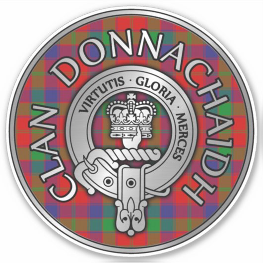 Clan Donnachaidh | Robertson Crest & Tartan Sticker (Voorkant)