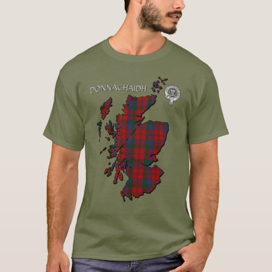 Clan Donnachaidh (Robertson) Crest & Tartan T-shirt (Voorkant)