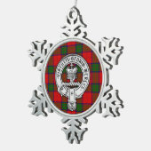 Clan Donnachaidh (Robertson) Crest & Tartan Tin Sneeuwvlok Ornament (Rechts)