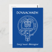 Clan Donnachaidh (Robertson) Crest & War Cry Briefkaart (Voorkant / Achterkant)