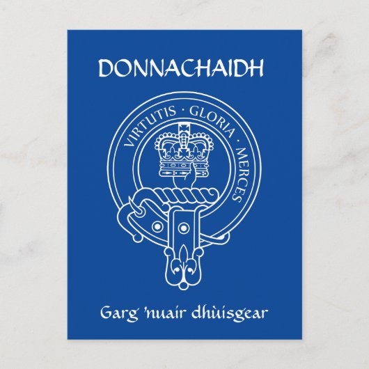 Clan Donnachaidh (Robertson) Crest & War Cry Briefkaart (Voorkant)