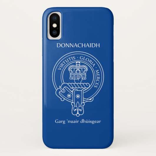 Clan Donnachaidh (Robertson) Crest & War Cry Case-Mate iPhone Case (Achterkant)