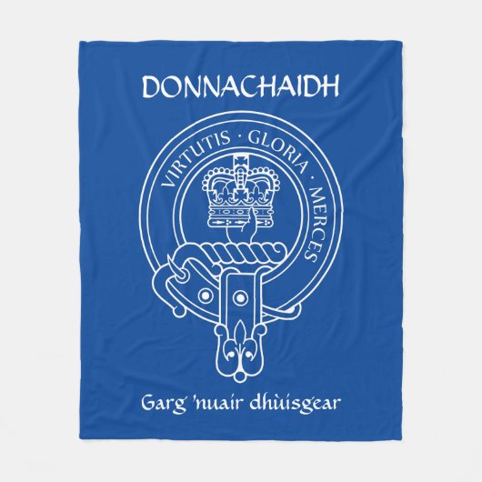 Clan Donnachaidh (Robertson) Crest & War Cry Fleece Deken (Voorkant)