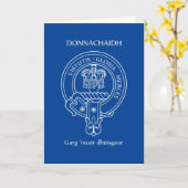 Clan Donnachaidh (Robertson) Crest & War Cry Kaart (Gele Bloem)
