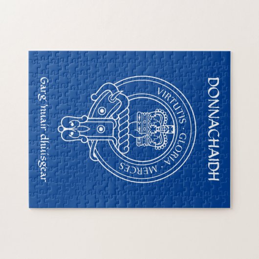 Clan Donnachaidh (Robertson) Crest & War Cry Legpuzzel (Horizontaal)