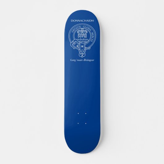 Clan Donnachaidh (Robertson) Crest & War Cry Persoonlijk Skateboard (Voorkant)