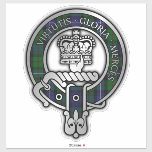 Clan Donnachaidh (Robertson) die op Tartan Crest j Sticker (Vel)