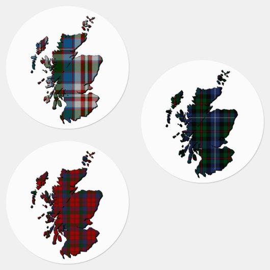 Clan Donnachaidh (Robertson) Kaart & Tartans Labels (Groep)