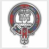 Clan Donnachaidh (Robertson) Tartan Crest Sticker (Vel)