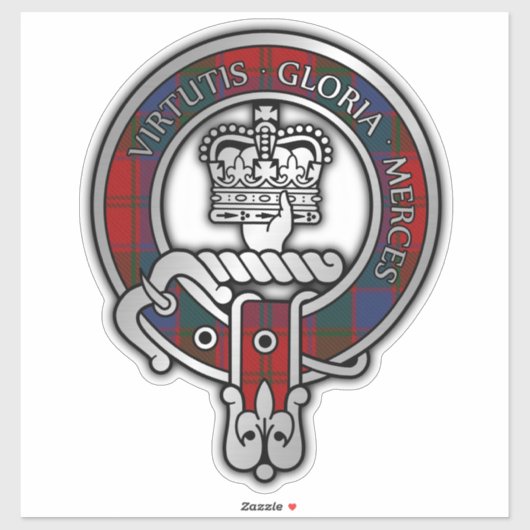 Clan Donnachaidh (Robertson) Tartan Crest Sticker (Vel)