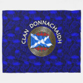 Clan Donnachaidh | Robertson Tartan Knot & Flag Fleece Deken (Voorkant (Horizontaal))