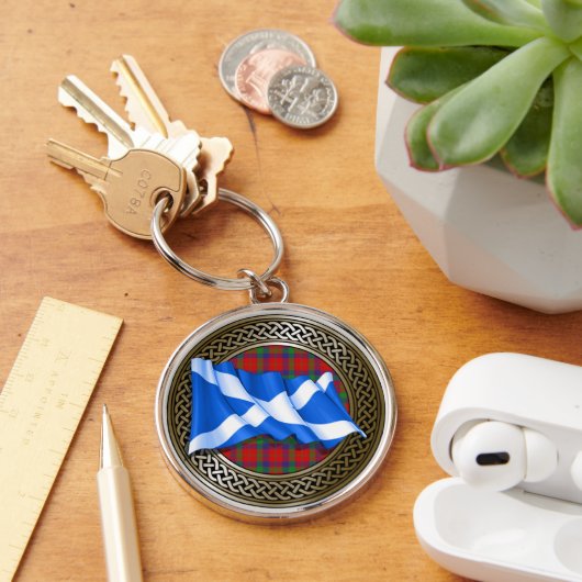 Clan Donnachaidh | Robertson Tartan Knot & Flag Sleutelhanger (Bureau)