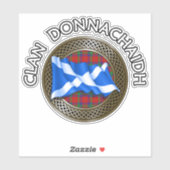 Clan Donnachaidh | Robertson Tartan Knot & Flag Sticker (Vel)