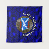 Clan Donnachaidh | Robertson Tartan Knot & Flag Wandkleed (Voorkant (horizontaal))