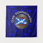 Clan Donnachaidh | Robertson Tartan Knot & Flag Wandkleed (Voorkant)